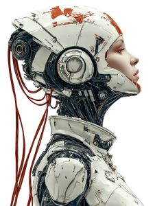 Cyberpunk Female Robot V13 Vinyl Car Decal Sticker – Waterproof & UV-Resistant 4.1066666666666665"