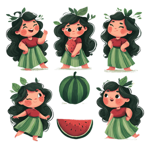 Watermelon Fairy Vinyl Car Decal Sticker – Waterproof & UV-Resistant 3.4133333333333336"