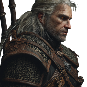 Witcher Warrior Portrait Vinyl Car Decal Sticker – Waterproof & UV-Resistant 3.4133333333333336"