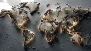 World Map Drawing Vinyl Car Decal Sticker – Waterproof & UV-Resistant 5.4