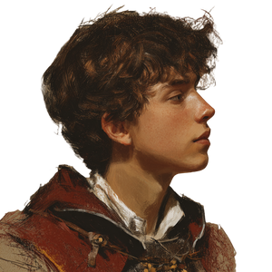 Young Squire Portrait Vinyl Car Decal Sticker – Waterproof & UV-Resistant 3.4133333333333336"