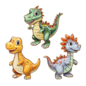 Cartoon Dinosaur Pins Vinyl Car Decal Sticker – Waterproof & UV-Resistant 3.4133333333333336"
