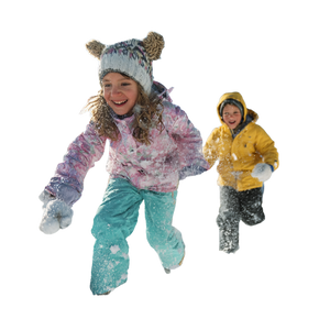 Children Playing Snow Vinyl Car Decal Sticker – Waterproof & UV-Resistant 3.4133333333333336"