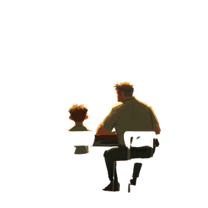 Father Son Bonding Vinyl Car Decal Sticker – Waterproof & UV-Resistant 3.4133333333333336"