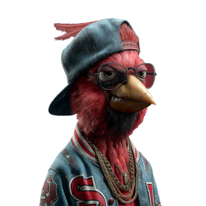 Hip Hop Cardinals Vinyl Car Decal Sticker – Waterproof & UV-Resistant 3.4133333333333336"
