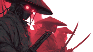 Samurai With Glowing Eyes Vinyl Car Decal Sticker – Waterproof & UV-Resistant 5.4