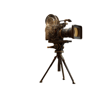 Cinematic Camera Art Vinyl Car Decal Sticker – Waterproof & UV-Resistant 3.4133333333333336"