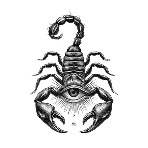 Symbolic Scorpion Sketch Vinyl Car Decal Sticker – Waterproof & UV-Resistant 6.826666666666667"