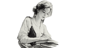 Woman Reading Book V23 Vinyl Car Decal Sticker – Waterproof & UV-Resistant 5.4