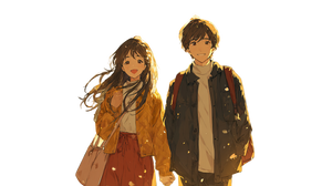 Vietnamese Couple Stroll Vinyl Car Decal Sticker – Waterproof & UV-Resistant 2.72"