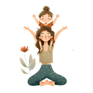 Yoga Mum Clipart Vinyl Car Decal Sticker – Waterproof & UV-Resistant 3.4133333333333336"