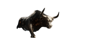 Golden Financial Bull Vinyl Car Decal Sticker – Waterproof & UV-Resistant 5.12"