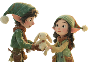 Elves Gift Exchange Vinyl Car Decal Sticker – Waterproof & UV-Resistant 2.986666666666667"