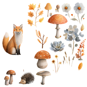 Autumn Forest Clipart Vinyl Car Decal Sticker – Waterproof & UV-Resistant 6.826666666666667"