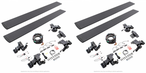 2x 2020-2023 Jeep Gladiator JT | Black Textured Electric E-Board E1 | Aluminum Running Boards | Lighted | Rocker Panel Mount