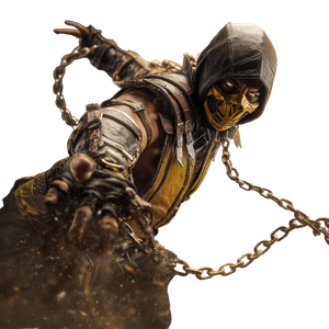 Mortal Kombat Scorpion V4 Vinyl Car Decal Sticker – Waterproof & UV-Resistant 3.4133333333333336"