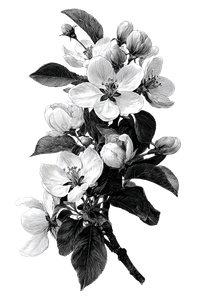 Apple Blossom Tattoo Vinyl Car Decal Sticker – Waterproof & UV-Resistant 4.4