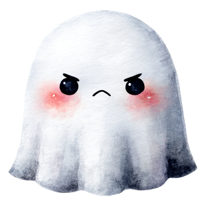 Chibi Ghost Clipart V3 Vinyl Car Decal Sticker – Waterproof & UV-Resistant 6.826666666666667"