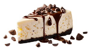 Chocolate Cheesecake Slice Vinyl Car Decal Sticker – Waterproof & UV-Resistant 2.72"