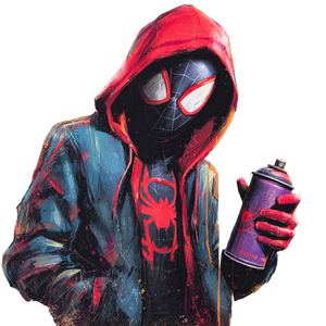 Miles Morales Painting Vinyl Car Decal Sticker – Waterproof & UV-Resistant 3.4133333333333336"