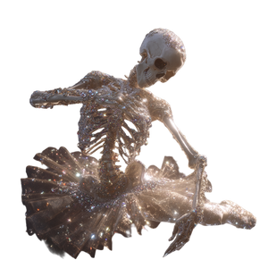 Crystalline Skeletal Ballerina Vinyl Car Decal Sticker – Waterproof & UV-Resistant 6.826666666666667"