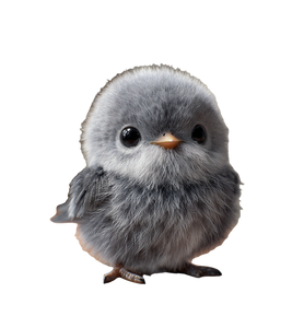 Fluffy Baby Bird V5 Vinyl Car Decal Sticker – Waterproof & UV-Resistant 3.6