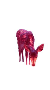 Crystal Fawn Drinking Vinyl Car Decal Sticker – Waterproof & UV-Resistant 9.706666666666667"