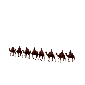Desert Camel Silhouettes Vinyl Car Decal Sticker – Waterproof & UV-Resistant 3.4133333333333336"