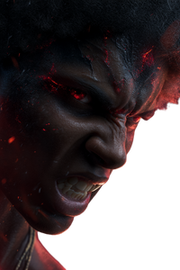 Androgynous Demon Portrait V2 Vinyl Car Decal Sticker – Waterproof & UV-Resistant 8.96"