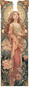 Art Nouveau Woman V38 Vinyl Car Decal Sticker – Waterproof & UV-Resistant 6.346666666666667"