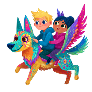 Celebrating With Alebrije Vinyl Car Decal Sticker – Waterproof & UV-Resistant 3.4133333333333336"