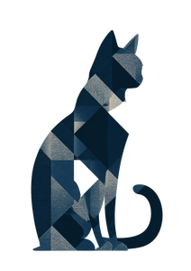 Geometric Cat Print Vinyl Car Decal Sticker – Waterproof & UV-Resistant 4.373333333333333"