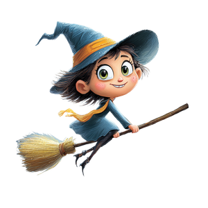 Witch On Broomstick V35 Vinyl Car Decal Sticker – Waterproof & UV-Resistant 6.826666666666667"