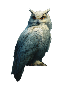 Regal Owl Perched Vinyl Car Decal Sticker – Waterproof & UV-Resistant 4.1066666666666665"