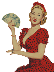 Flamenco Saleswoman Vinyl Car Decal Sticker – Waterproof & UV-Resistant 4.1066666666666665"