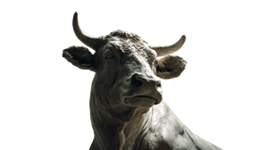 Majestic Gypsum Cow Vinyl Car Decal Sticker – Waterproof & UV-Resistant 2.72"