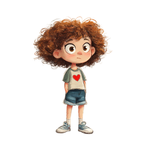 Young Girl Illustration V5 Vinyl Car Decal Sticker – Waterproof & UV-Resistant 6.826666666666667"