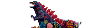 Folk Art Godzilla Vinyl Car Decal Sticker – Waterproof & UV-Resistant 2.1333333333333333"