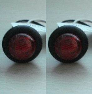 2x Command  LED Clearance Light | Round Red Lens | Weather Resistant | Made In The USA
