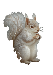 Squirrel Gathering Acorns V2 Vinyl Car Decal Sticker – Waterproof & UV-Resistant 8.746666666666666"