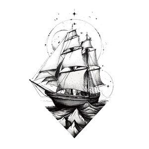 Ship Tattoo Vinyl Car Decal Sticker – Waterproof & UV-Resistant 6.826666666666667"