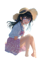 Joyful Beach Girl V2 Vinyl Car Decal Sticker – Waterproof & UV-Resistant 8.213333333333333"