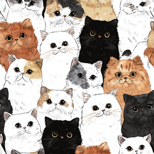 Funny Cat Faces V2 Vinyl Car Decal Sticker – Waterproof & UV-Resistant 3.4133333333333336"