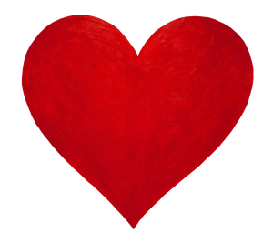 Red Heart Painting V3 Vinyl Car Decal Sticker – Waterproof & UV-Resistant 3.4133333333333336"