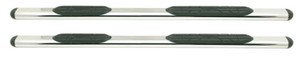 Premier 4 Inch Oval Straight Stainless Steel Nerf Bar | With Step Pads & Plastic End Caps Premier 4 Inch Oval Straight Stainless Steel Nerf Bar | With Step Pads & Plastic End Caps