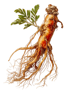 Ginseng Root Illustration Vinyl Car Decal Sticker – Waterproof & UV-Resistant 8.0"