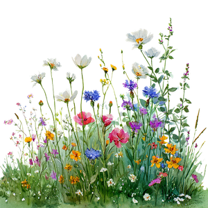 Wildflowers Meadow Vinyl Car Decal Sticker – Waterproof & UV-Resistant 3.4133333333333336"