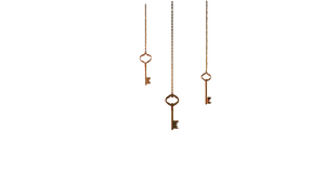 Floating Golden Keys V2 Vinyl Car Decal Sticker – Waterproof & UV-Resistant 2.72"