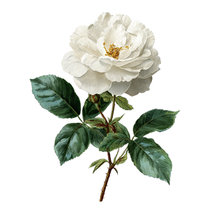 White Rose Drawing Vinyl Car Decal Sticker – Waterproof & UV-Resistant 3.4133333333333336"