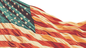 Waving American Flag V46 Vinyl Car Decal Sticker – Waterproof & UV-Resistant 5.4